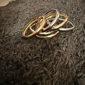 Set of Gold and Silver Bangles